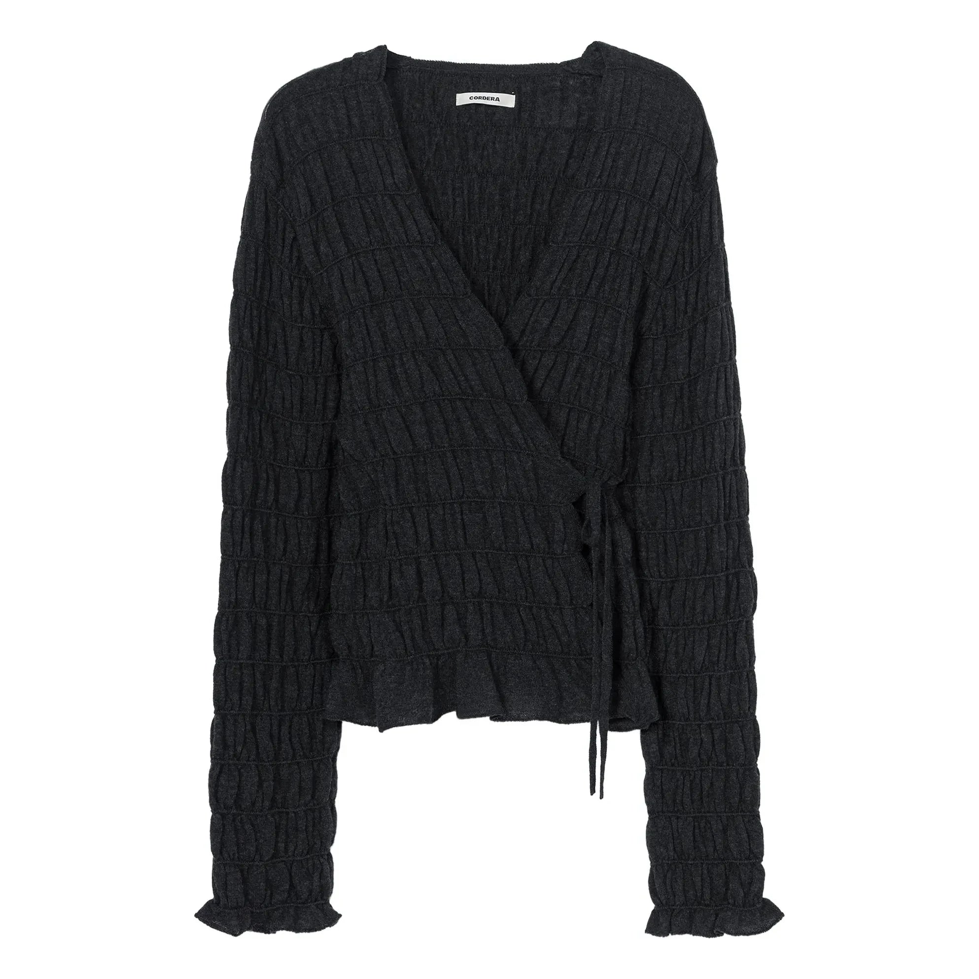 Cordera - Merino Wool Cardigan | Charcoal Gray
