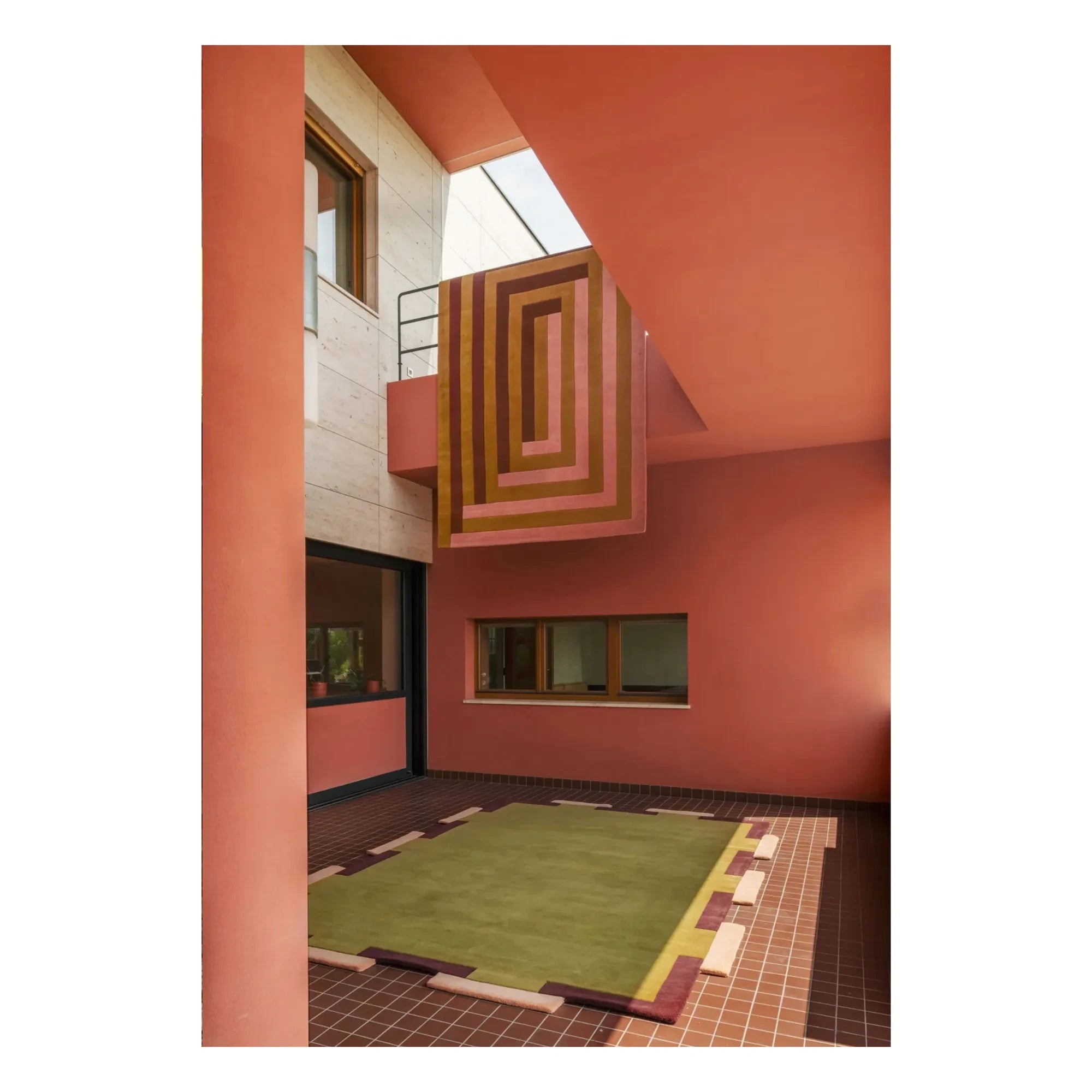 Layered - Wool Rug Fregio, Tekla Evelina Severin | Olive