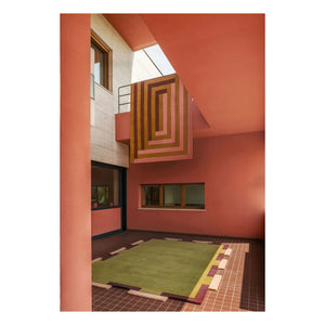 Layered - Wool Rug Fregio, Tekla Evelina Severin | Olive