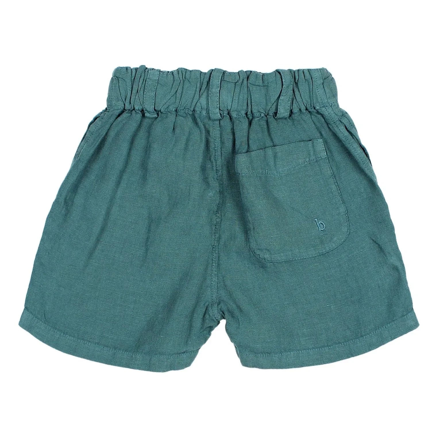 Búho - Linen Bermuda Shorts | Peacock Blue