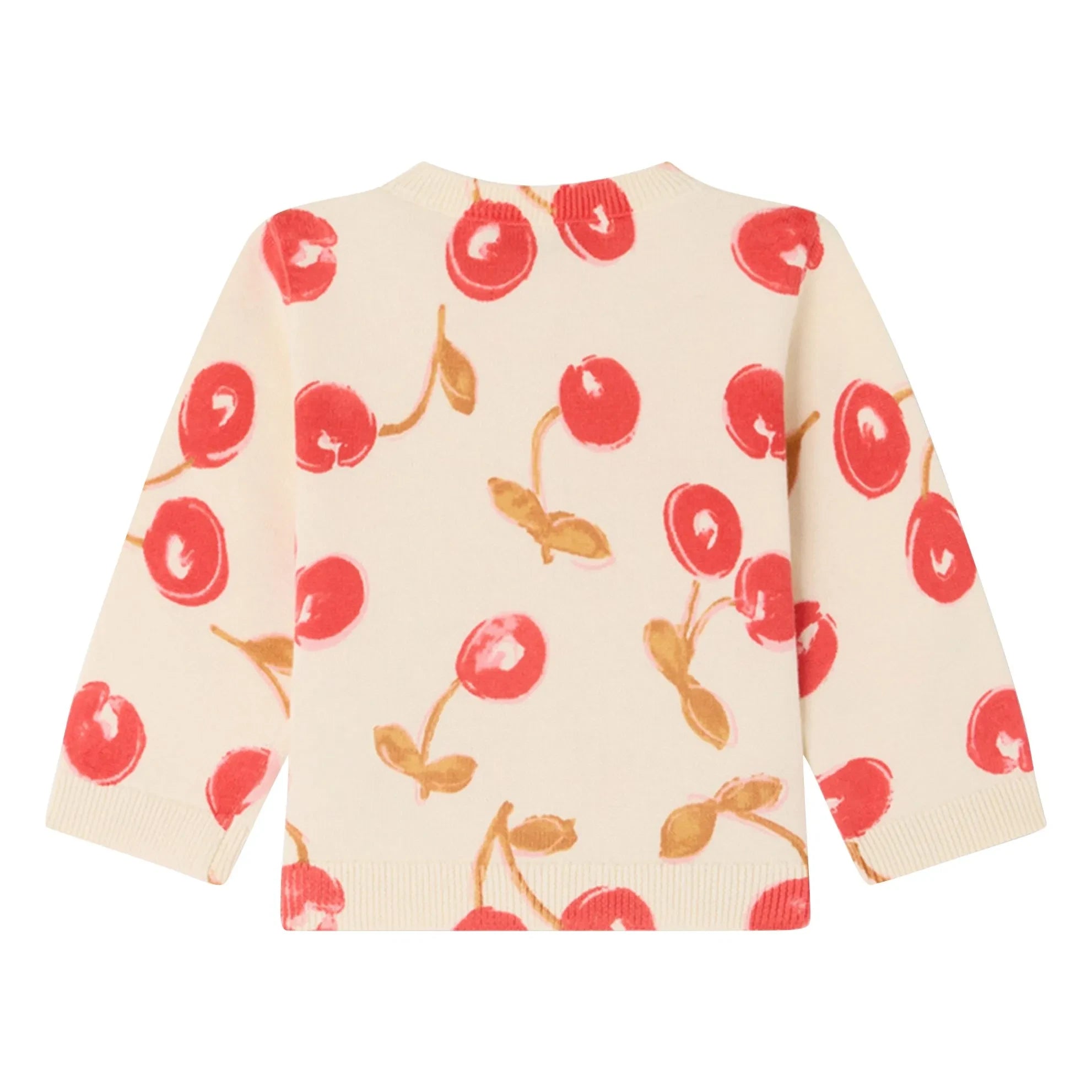 Bonpoint - Teyana Cerises Organic Cotton Cardigan | Red