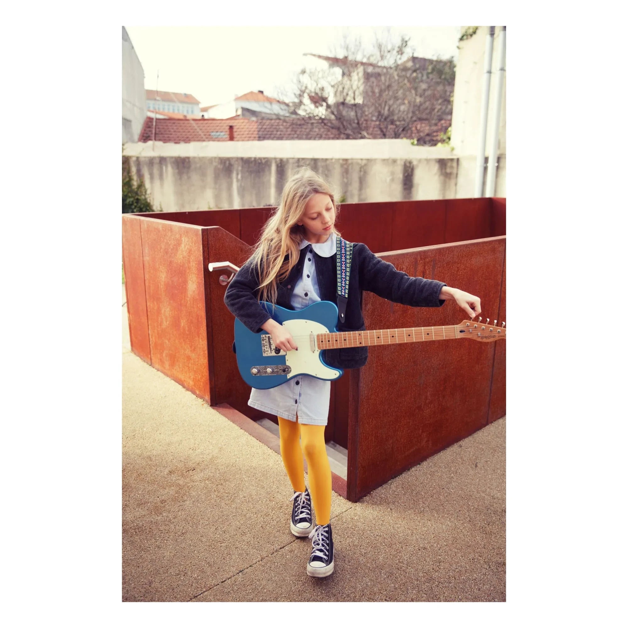 Piupiuchick - Buttoned Denim Skirt | Light Blue