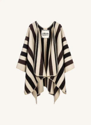La Méricaine - Blackfeet Recycled Wool Cape | Ecru