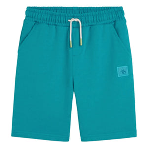Scotch & Soda - Organic Cotton Logo Badge Jogger Shorts | Lagoon Blue