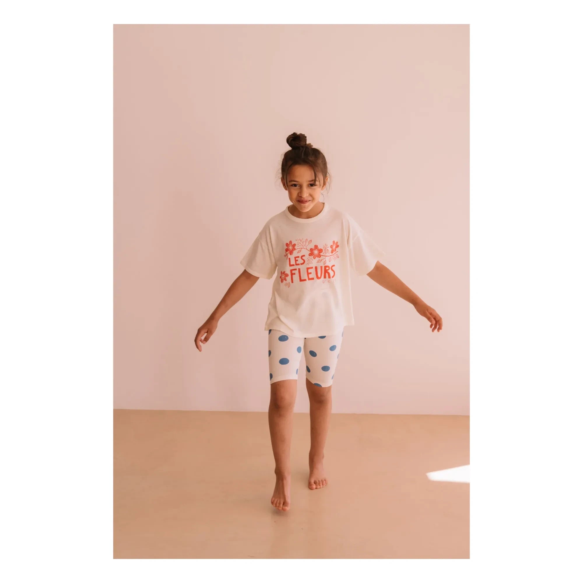 We Are Kids - Cycliste Eddy Dotted Organic Cotton | White
