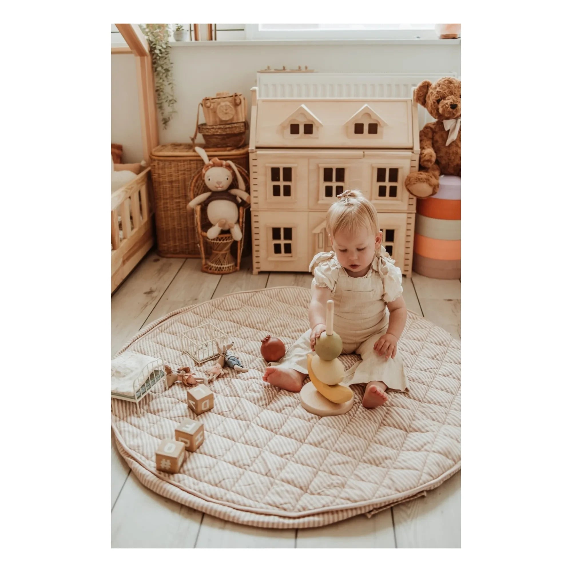 Play and Go - Noomad Toddler Backpack / Playmat - Stripes | Mustard