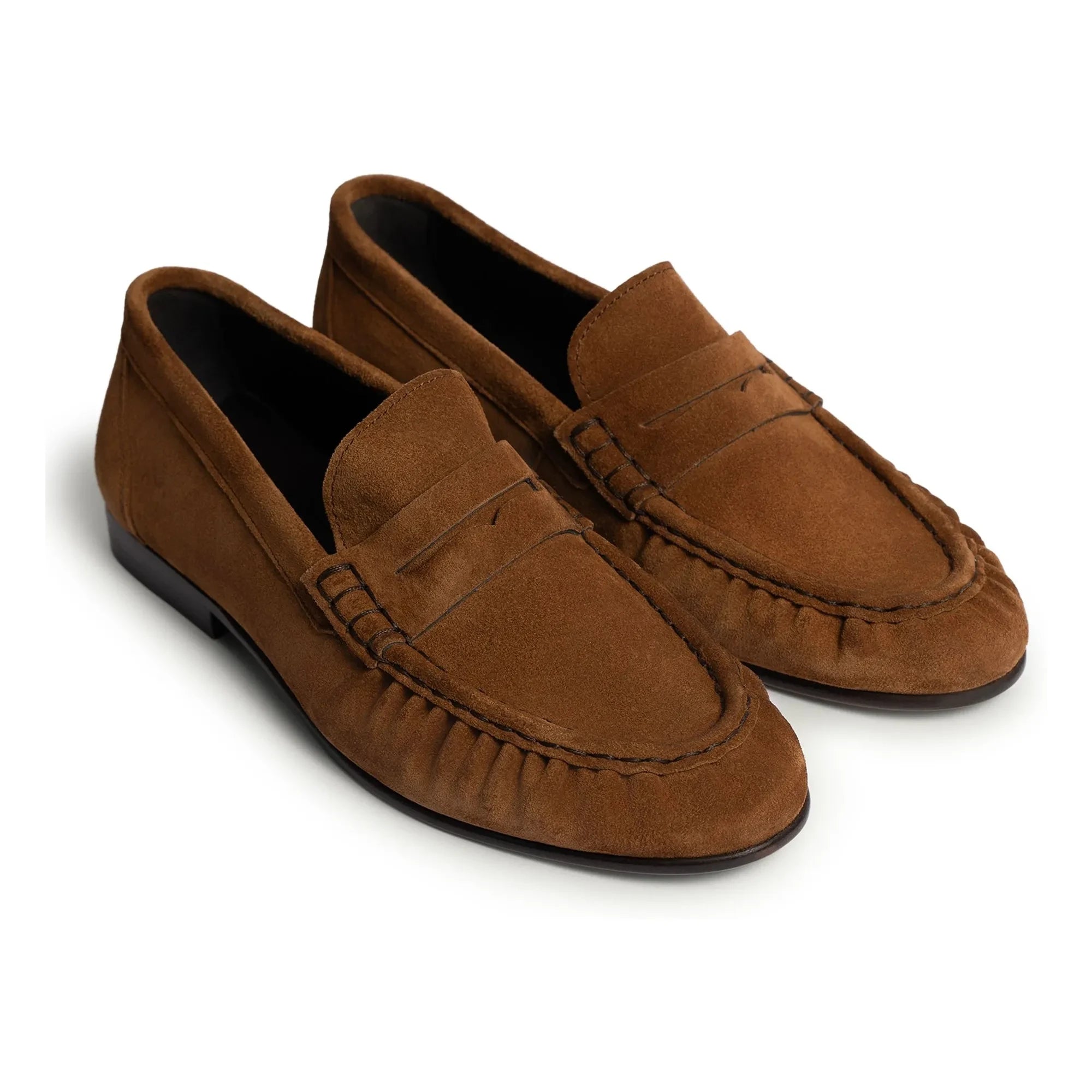 Posa - Suede Loafer Shoes | Dark Brown