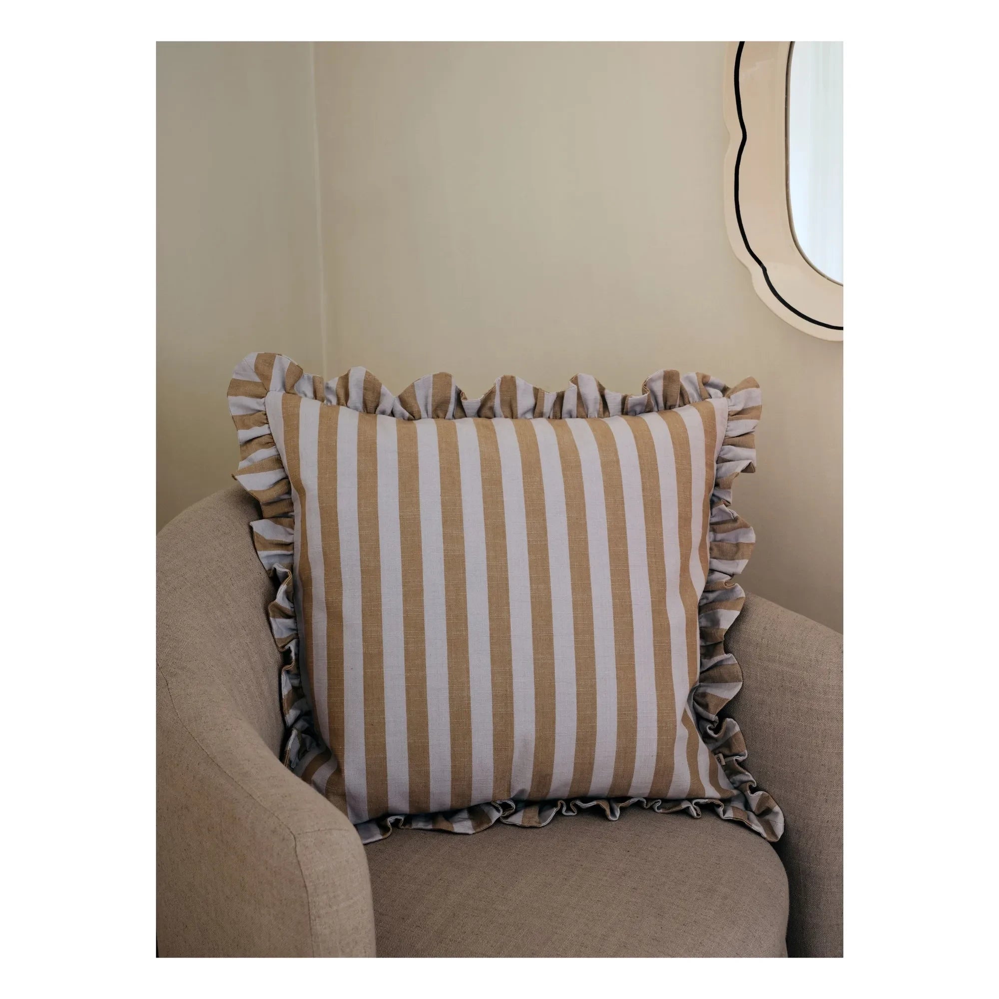 Broste Copenhagen - Ina Square Pillowcase | Blue