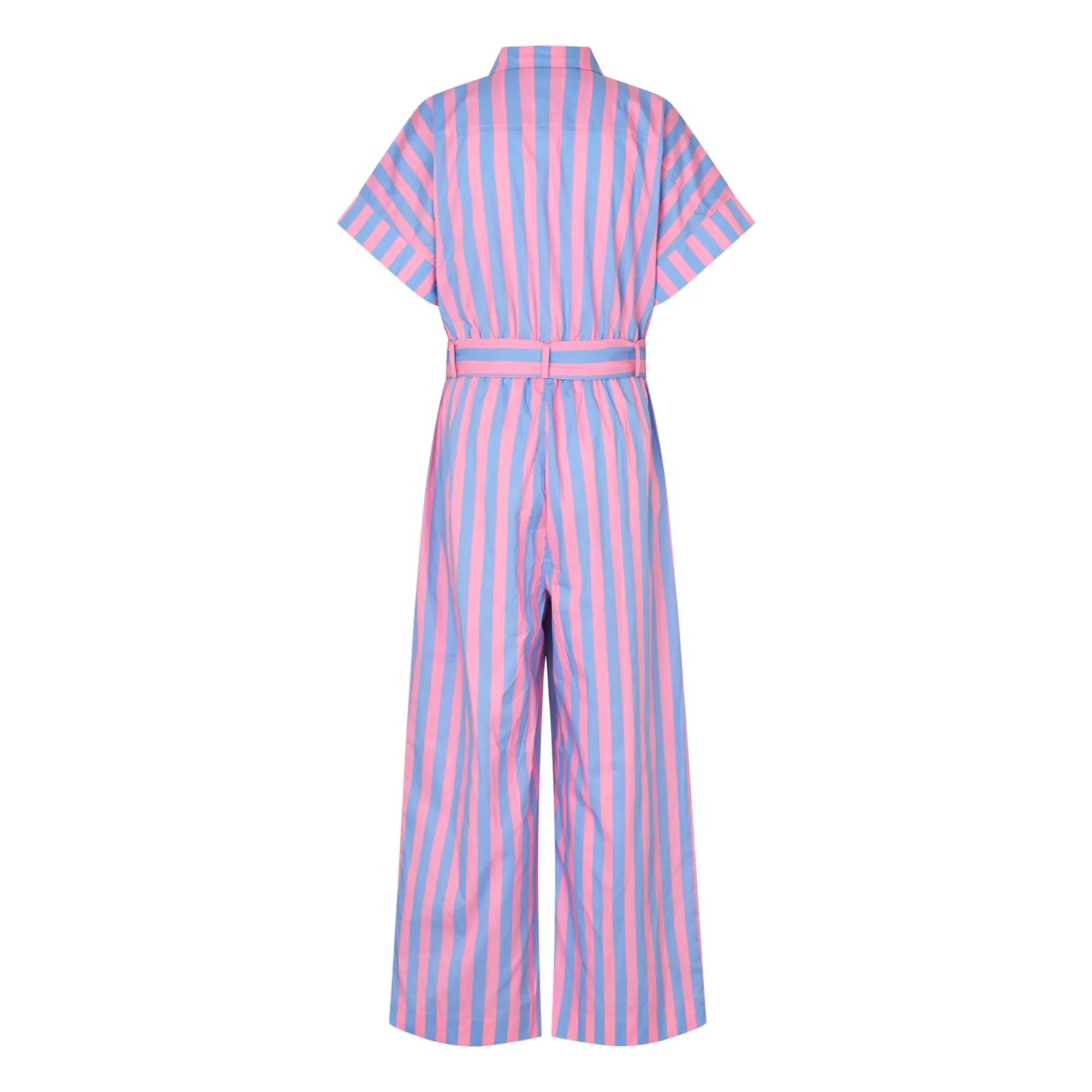 Lollys Laundry - Mathilde Cotton Striped Jumpsuit | Pink