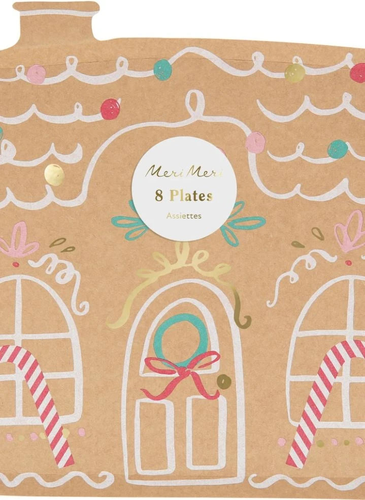 Meri Meri - Gingerbread Cookie Paper Plates - Set of 8