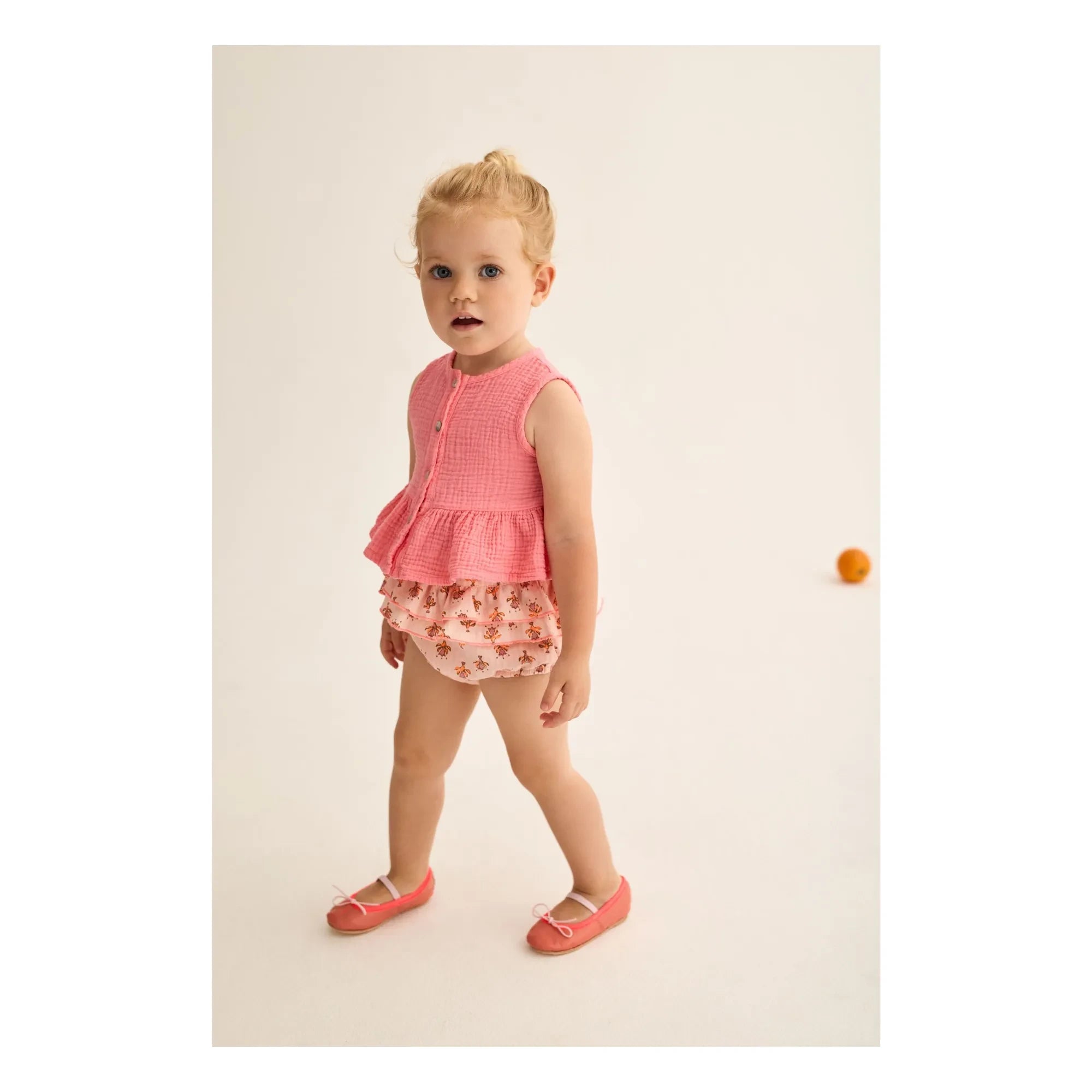 Cozmo - Inese Floral Organic Cotton Bloomer | Powder Pink