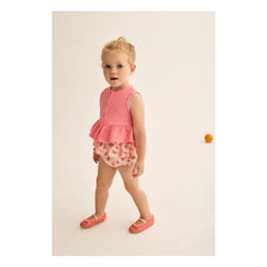 Cozmo - Inese Floral Organic Cotton Bloomer | Powder Pink