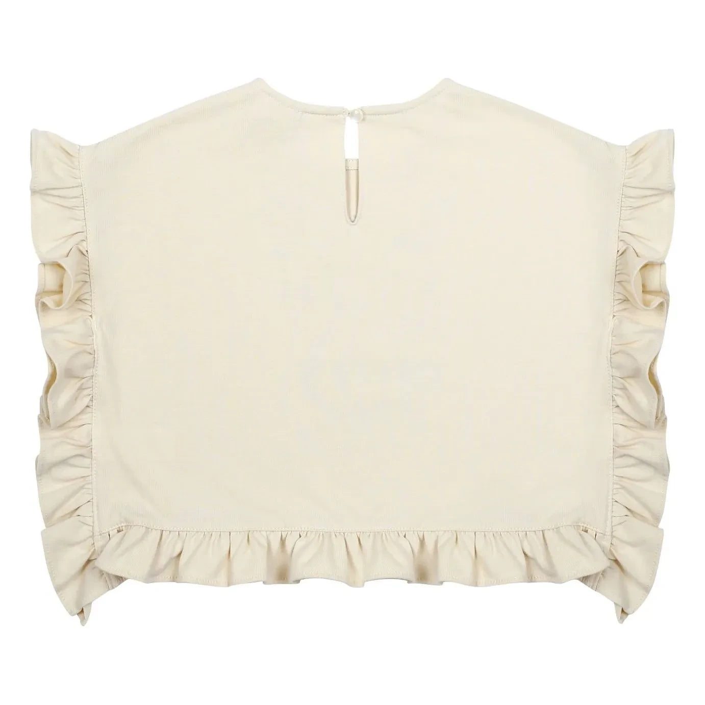 Jelly Mallow - Cherry Eyes Ruffle T-Shirt | Ivory
