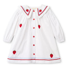 Flöss - Strawberry Manon Dress | White