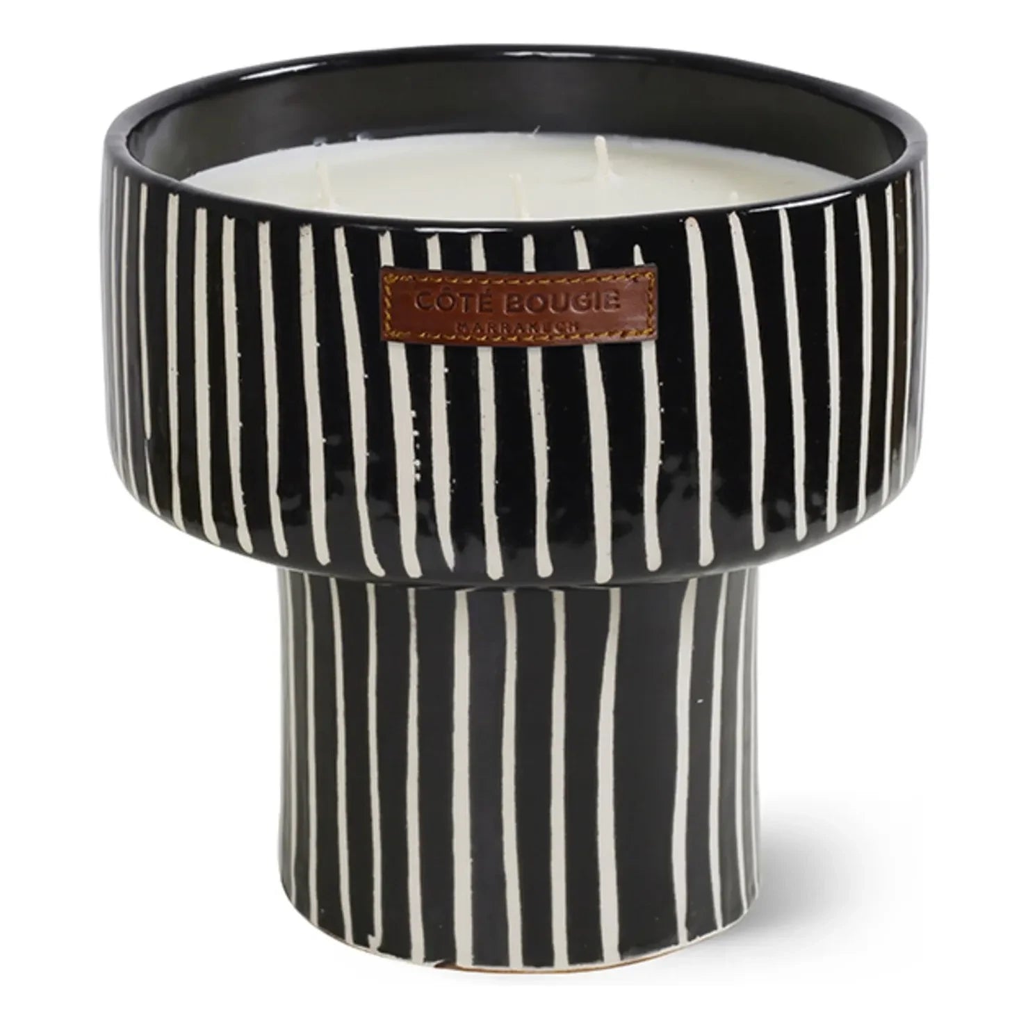 Côté Bougie - Zebra Patterned Coupe | Mandarin Majorelle