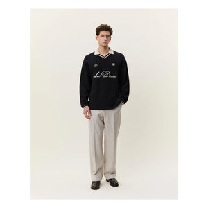 Les Deux - Polo Waffle Football | Black