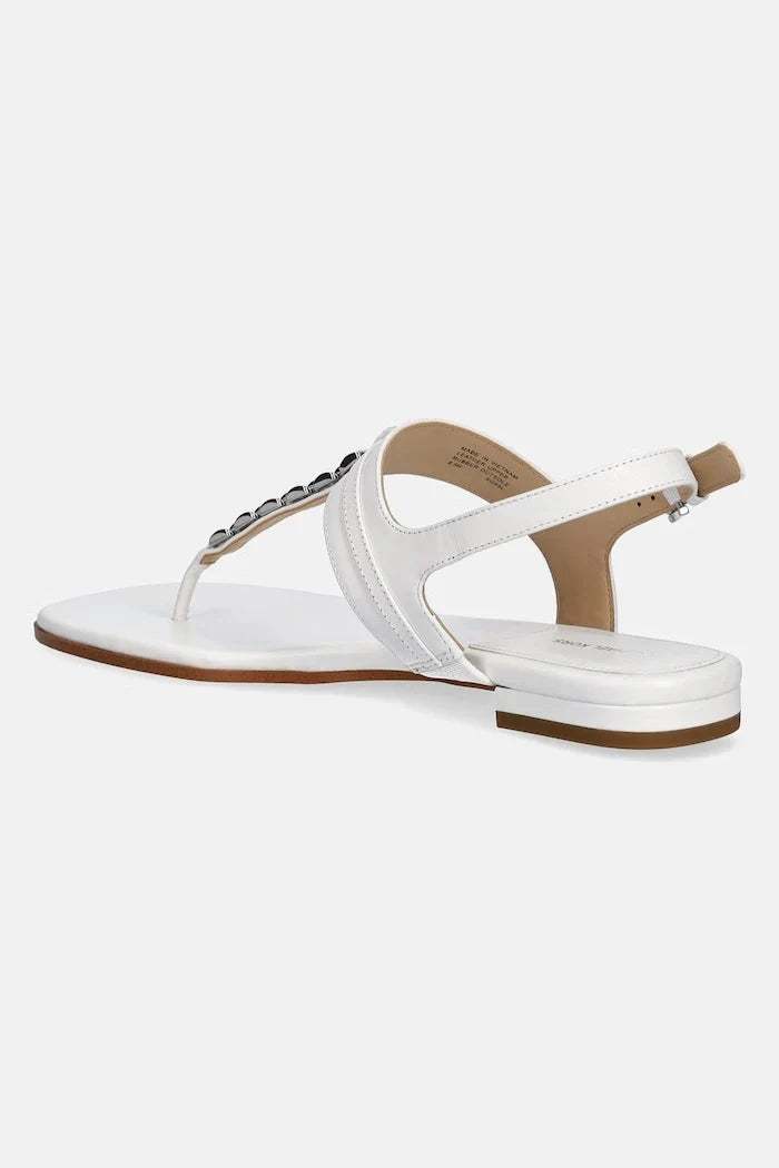 MICHAEL Michael Kors düz tabanlı kadın deri sandalet Marcia Thong Sandal