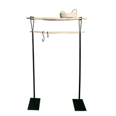 Cosydar - Clothes Rack with Rod Shelves | Black