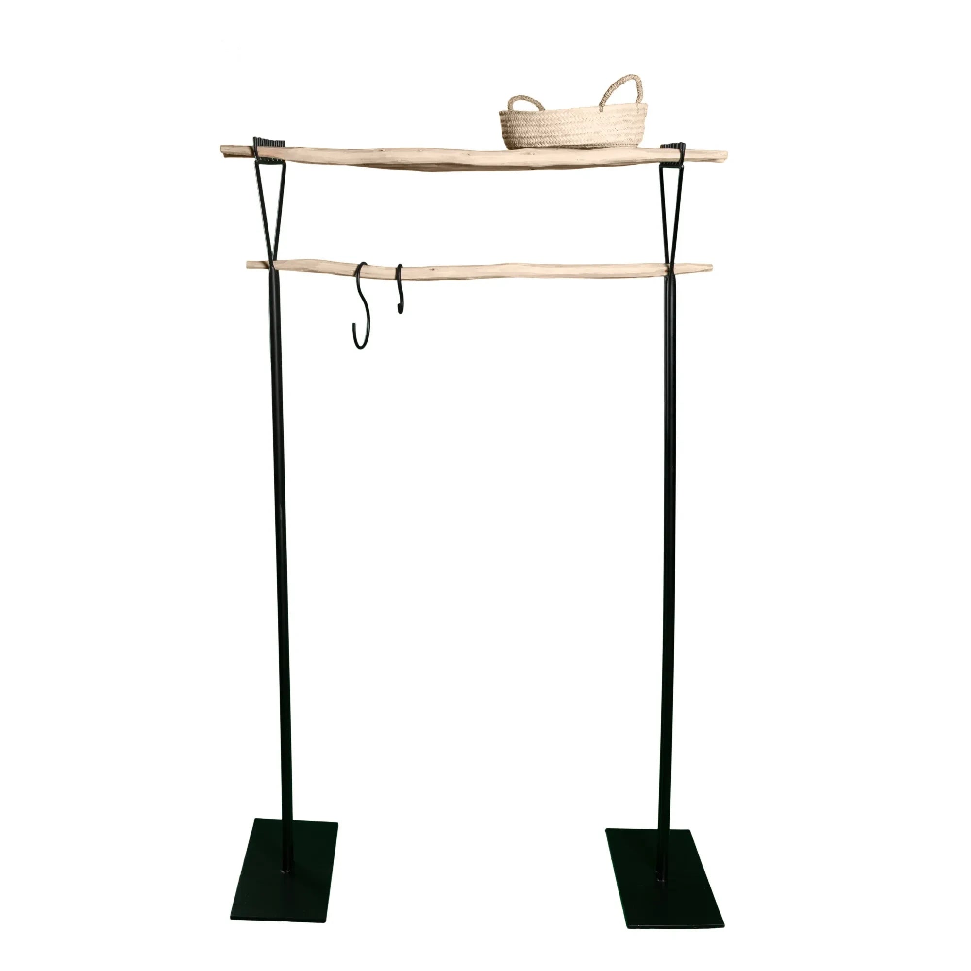 Cosydar - Clothes Rack with Rod Shelves | Black