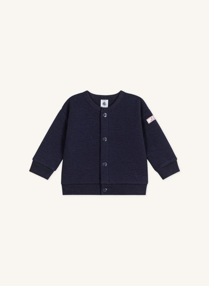 Petit Bateau - Organic Cotton Cardigan | midnight blue