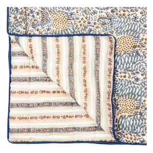 Le Monde Sauvage - Cosmique London Quilted Bedspread | Blue
