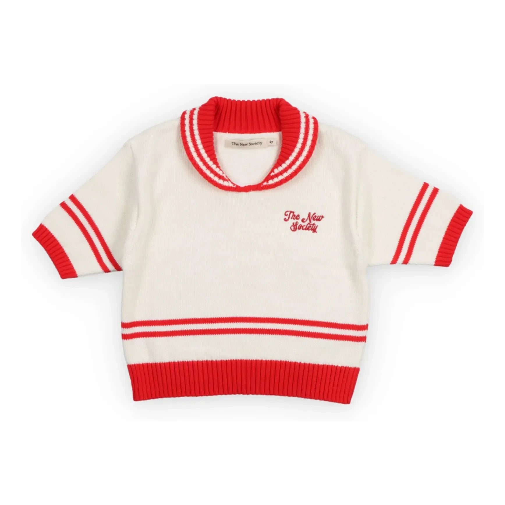 the new society - Begonia Knit Polo | Ecru