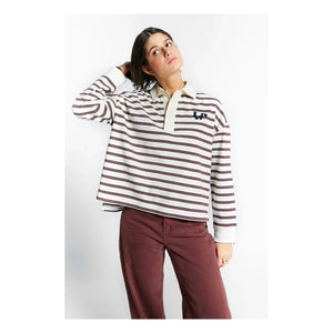 Indee - Wales Çizgili Polo Tişört | Bordo