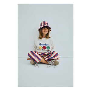 The New Society - Striped Gorse Cord Trousers | Red
