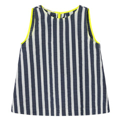 Dr Bloom - Fresco Stripes Blouse | Navy Blue