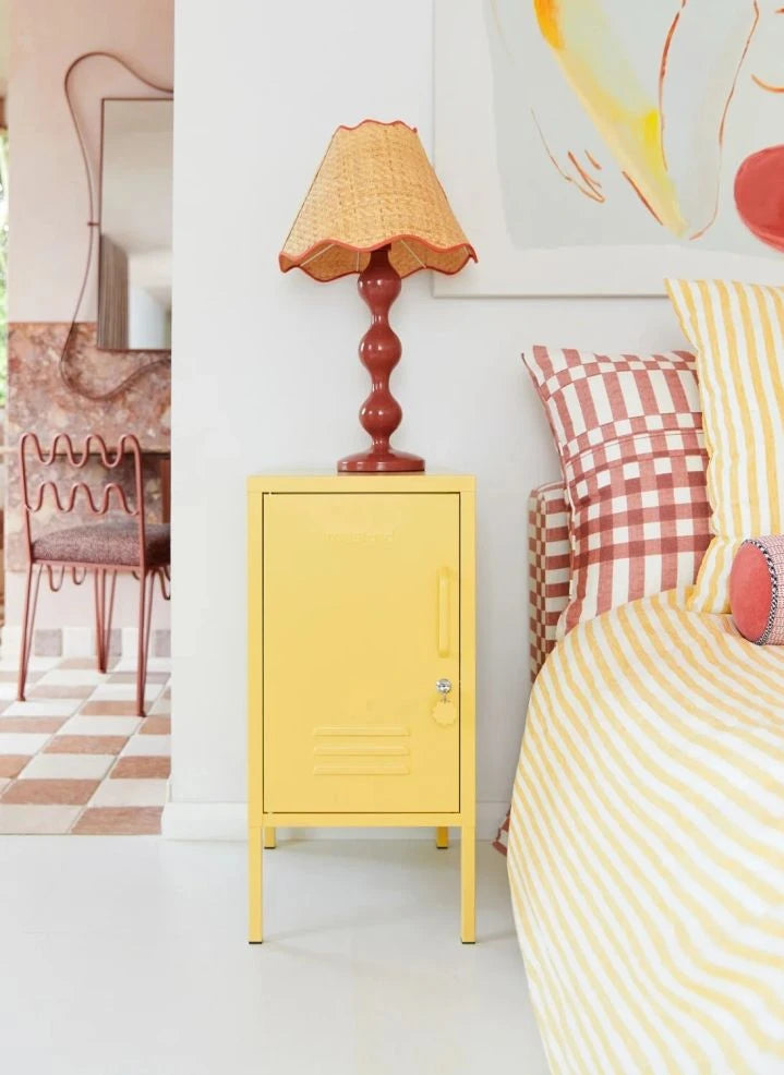 Mustard Made - Short Metal Nightstand | Faded Yellow
