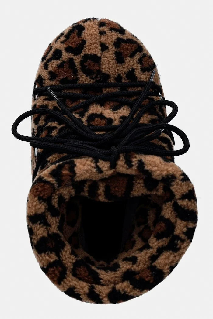 Moon Boot MB ICON LOW FLEECE LEOPARD kadın kar botu