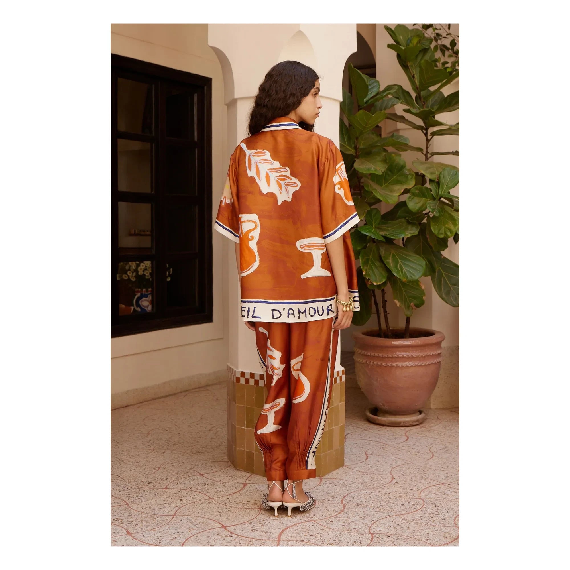 Alémais - Soleil D'Amour Silk Shirt | Rust Red
