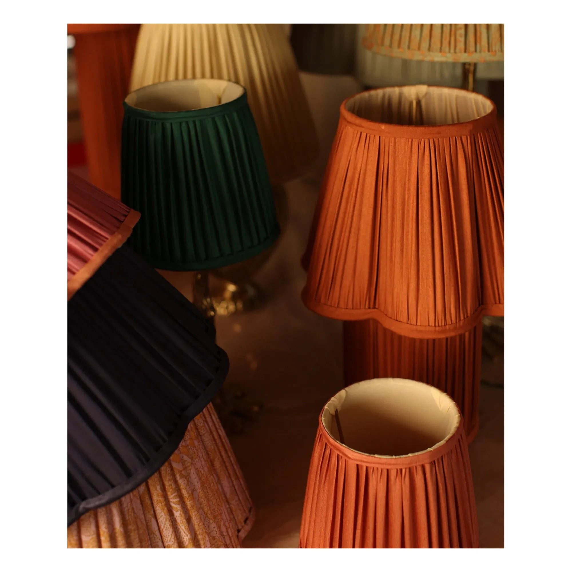 Doing Goods - Diya Silk Lampshade | Midnight Blue