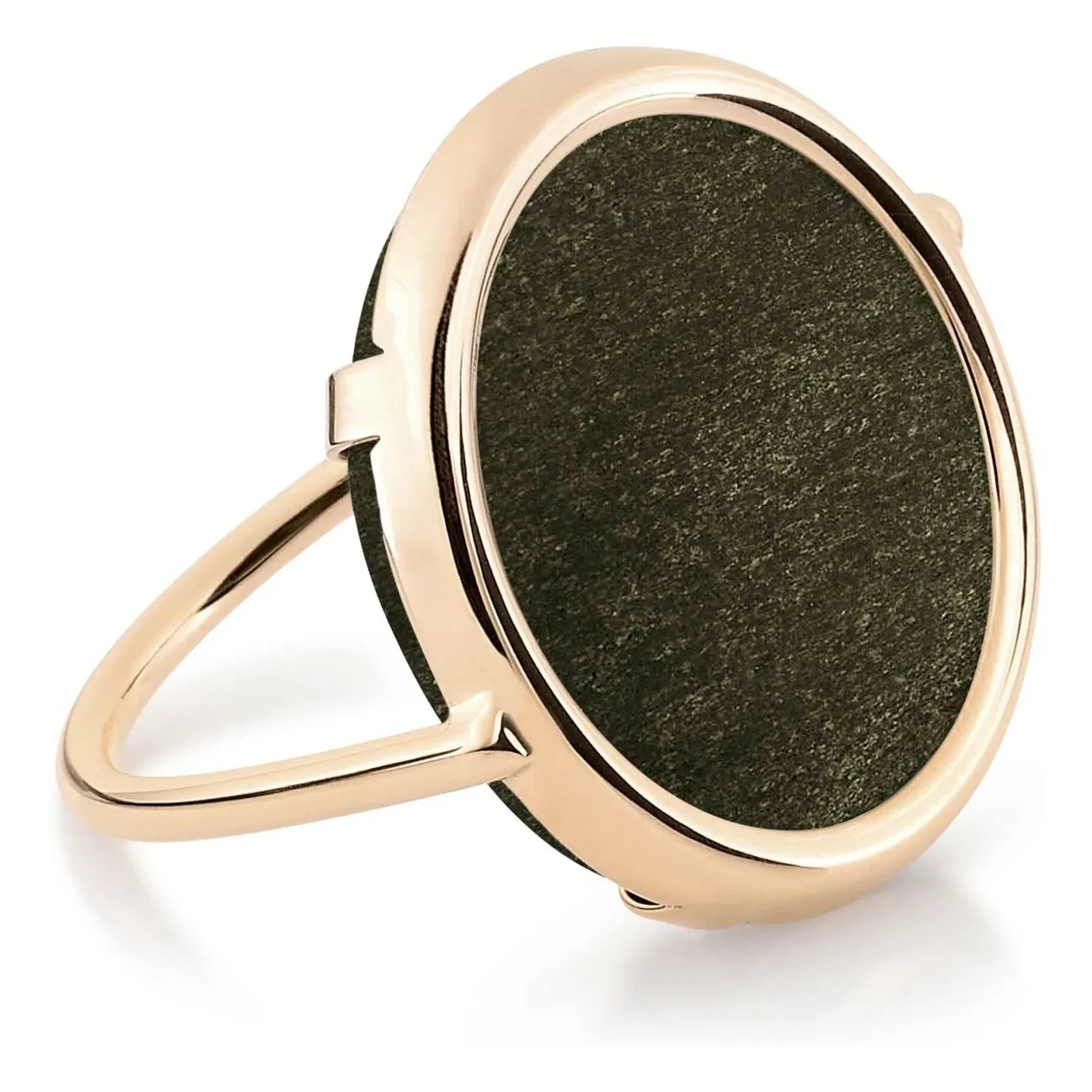 Ginette NY - Disk Hoop | Gold Obsidian
