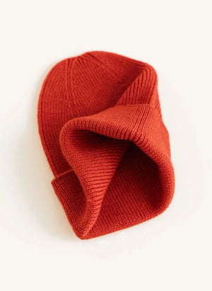 Hvid - Fonzie Merino Wool Baby Hat | Red