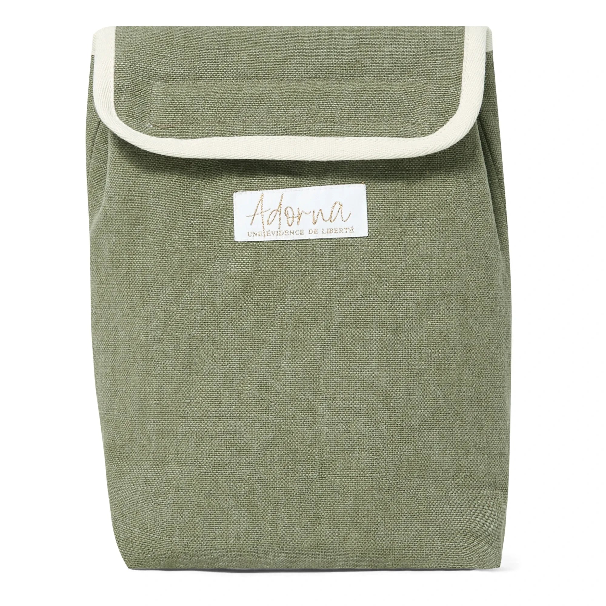 Adorna - Linen Insulated Lunch Bag | Khaki