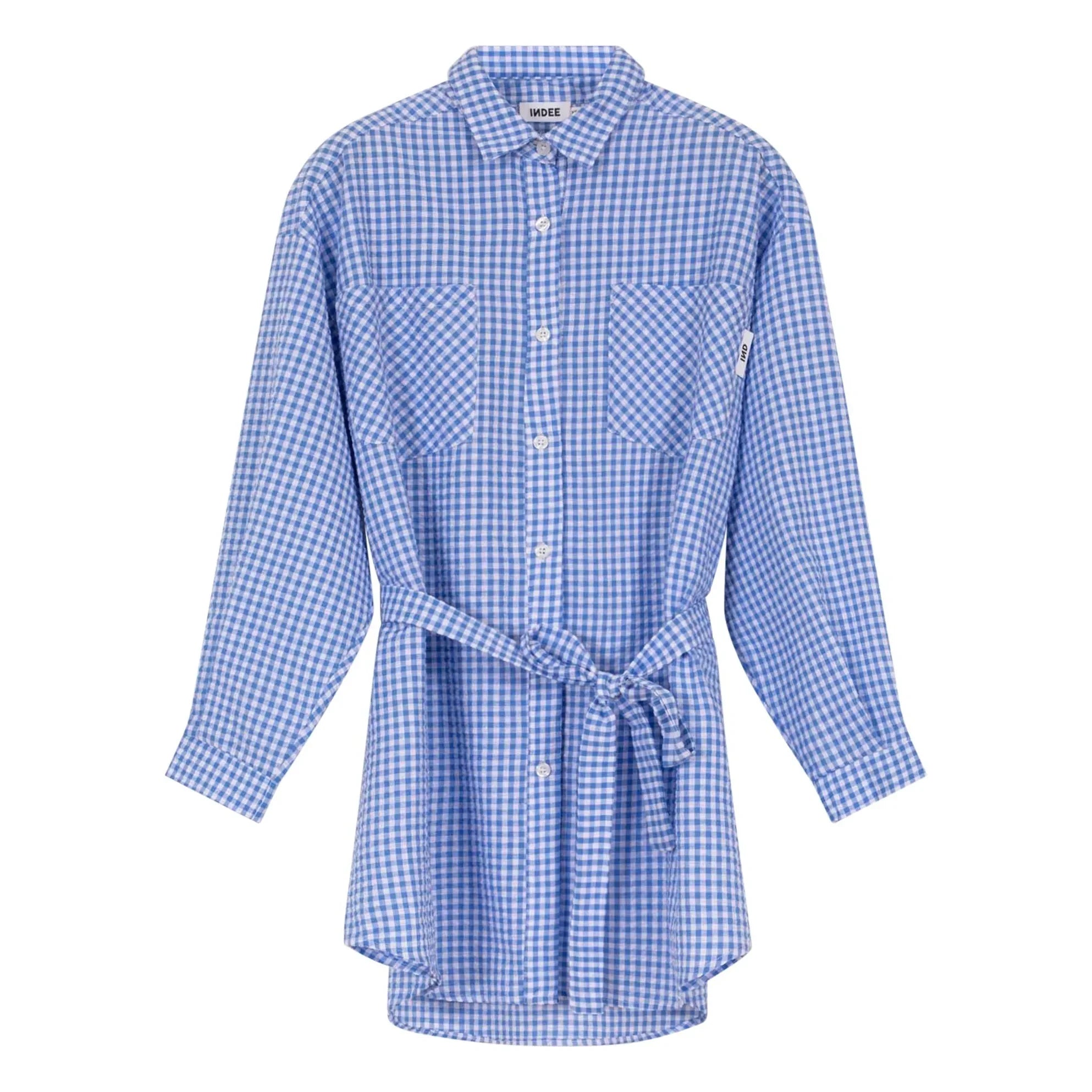 Indee - Villaggio Knotted Shirt Dress | Blue