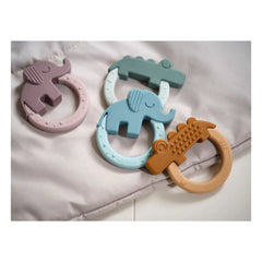 Done by Deer - Giraffe Tooth Teething Rings - Set of 2 | Green