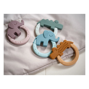 Done by Deer - Giraffe Tooth Teething Rings - Set of 2 | Green