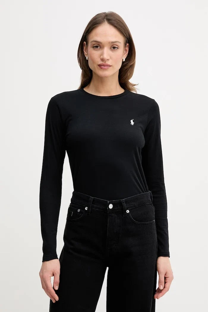Polo Ralph Lauren uzun kollu kadın pamuklu bluz