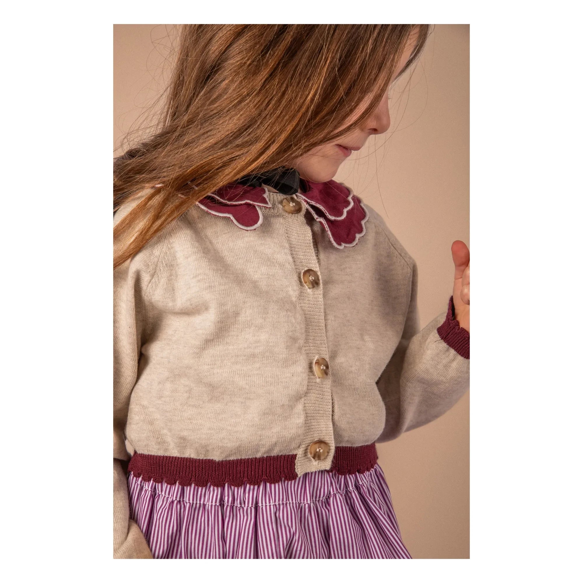 Loir - Chiné Bolero Cardigan | Beige