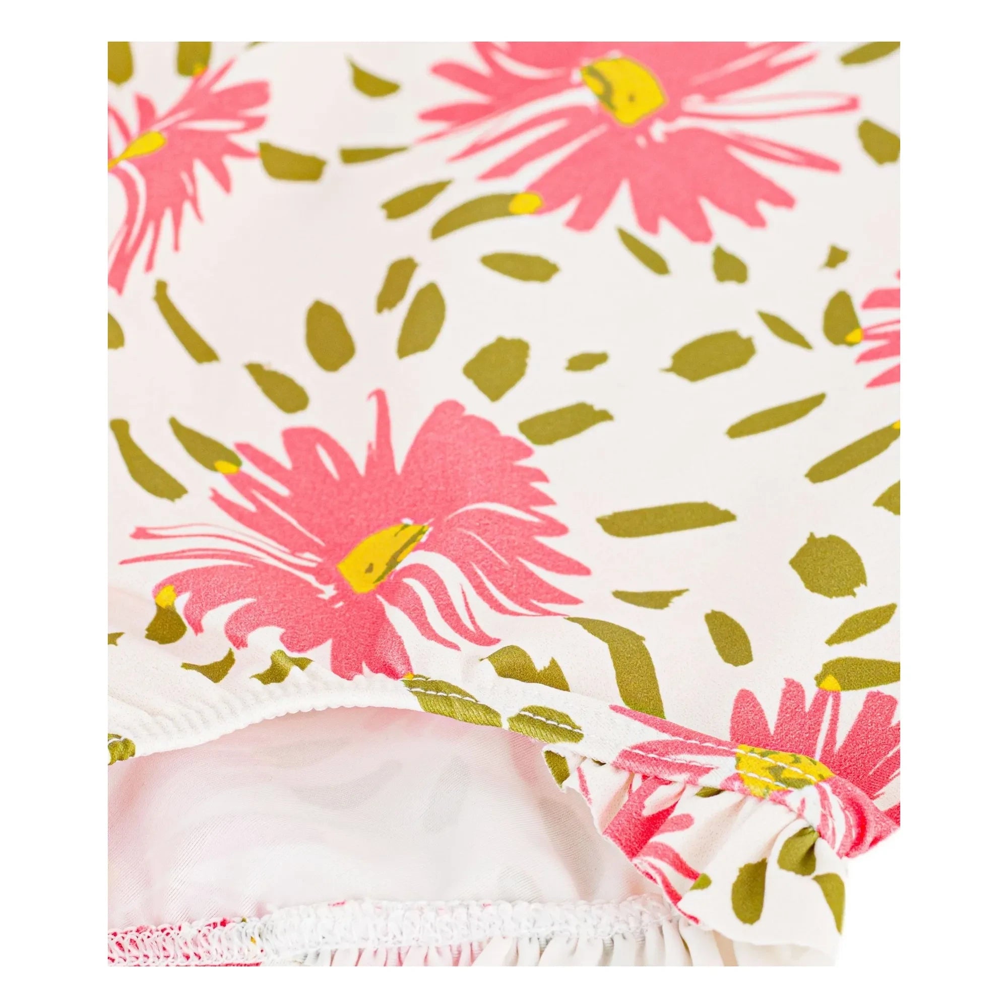 Petit Bateau - Floral Print Baby Swimsuit | White