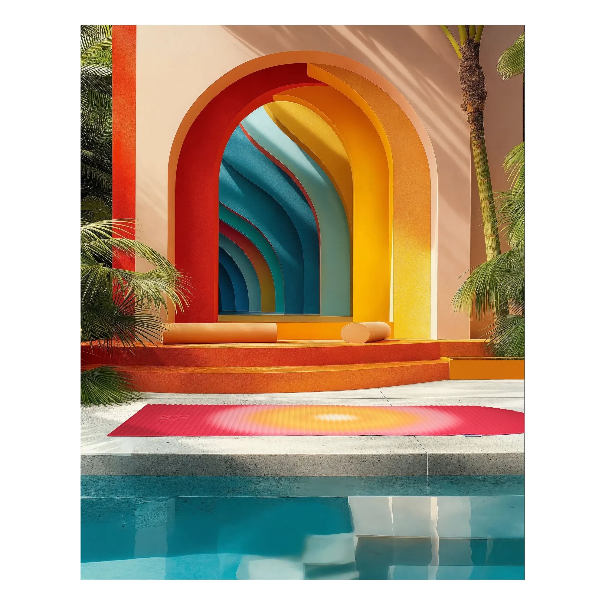 Hercule Studio - Archy Uchronia Summer Exercise Mat | Rouge Brun