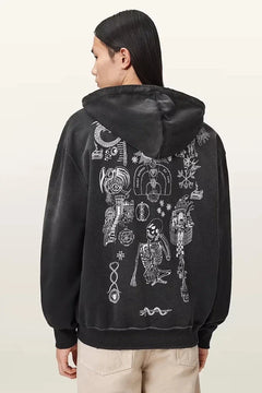 AllSaints TERRA Pamuklu Kapüşonlu Sweatshirt