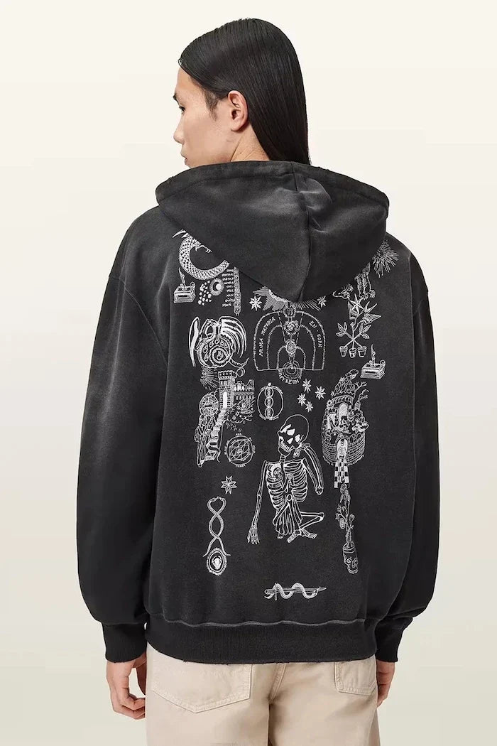 AllSaints TERRA Pamuklu Kapüşonlu Sweatshirt
