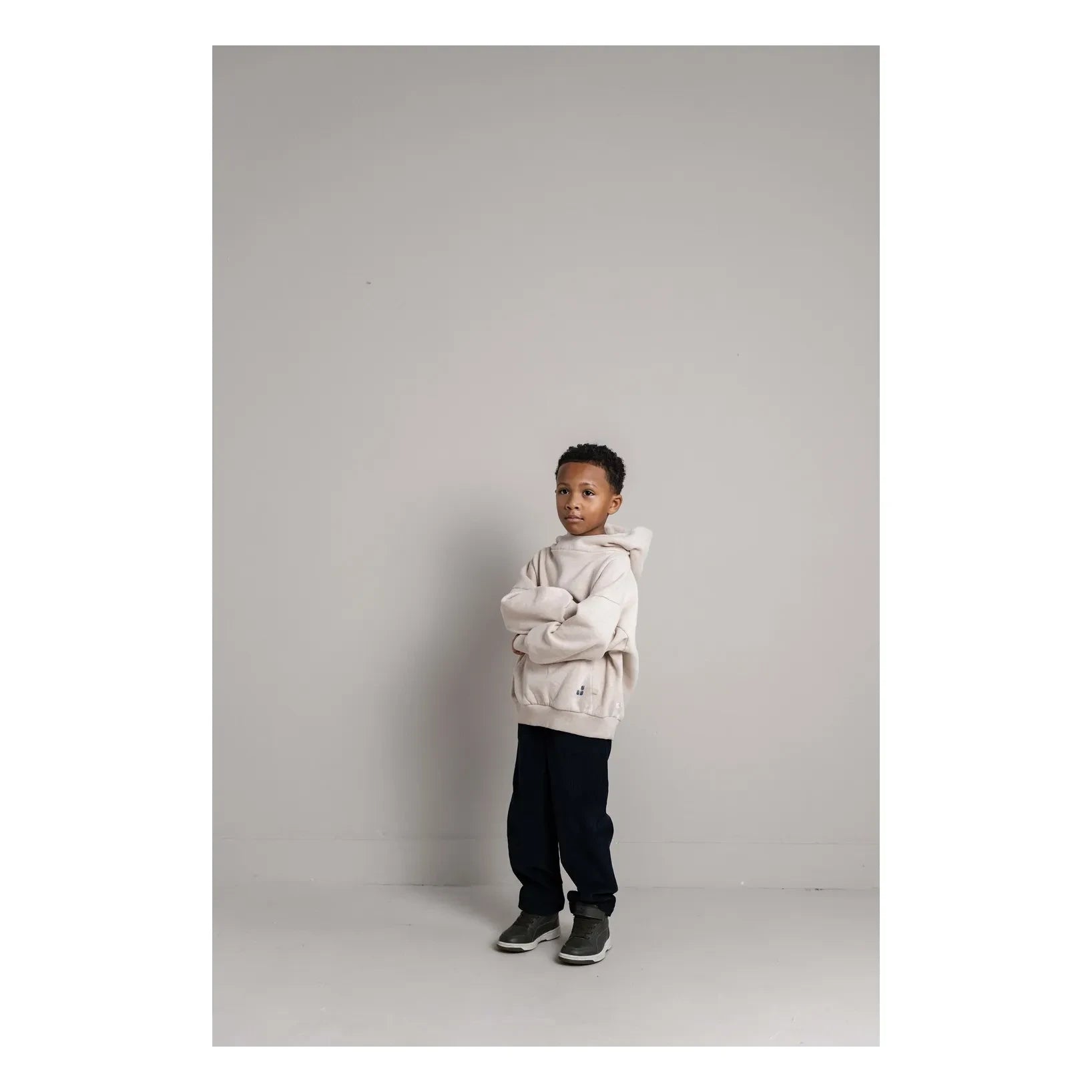 Jenest - Chris Chiné Organik Pamuklu Kapüşonlu Sweatshirt | Bej