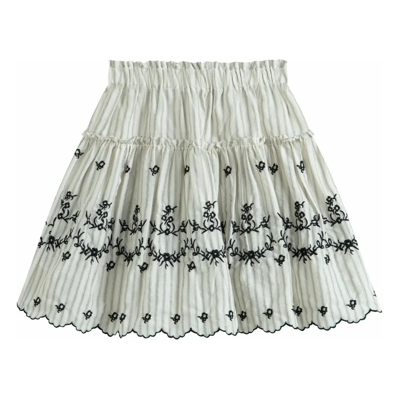 Once Upon a Time - Tatiana Striped Skirt | White
