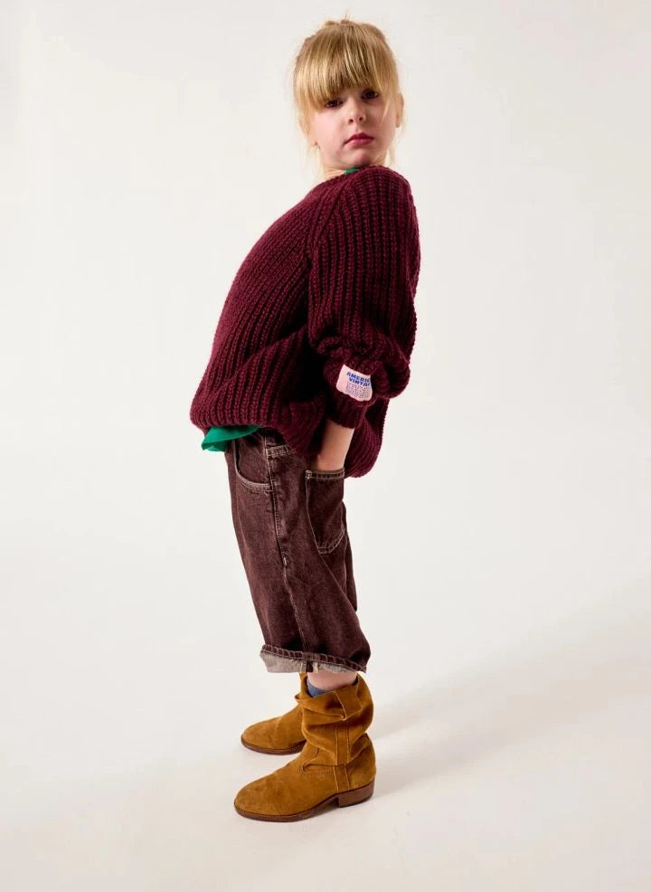 American Vintage - Cyrow Wool Knit Sweater | Burgundy