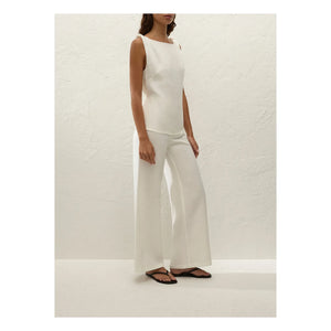 Faithfull the Brand - Ecru Top with Floral Linen