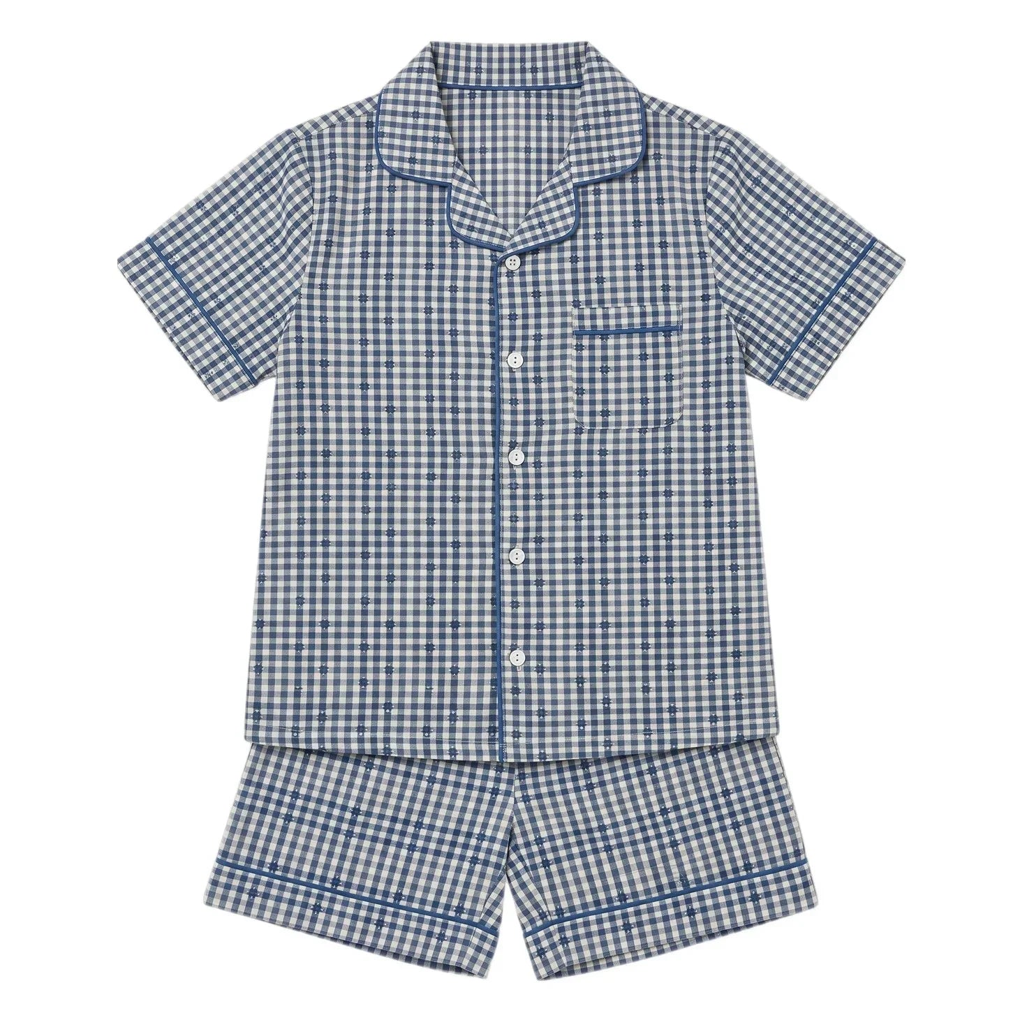 Editions Aimable - Pio pijama | Mavi Vichy Pamuk